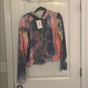 NWT Tie Dye Crop Sweatshirt Size L